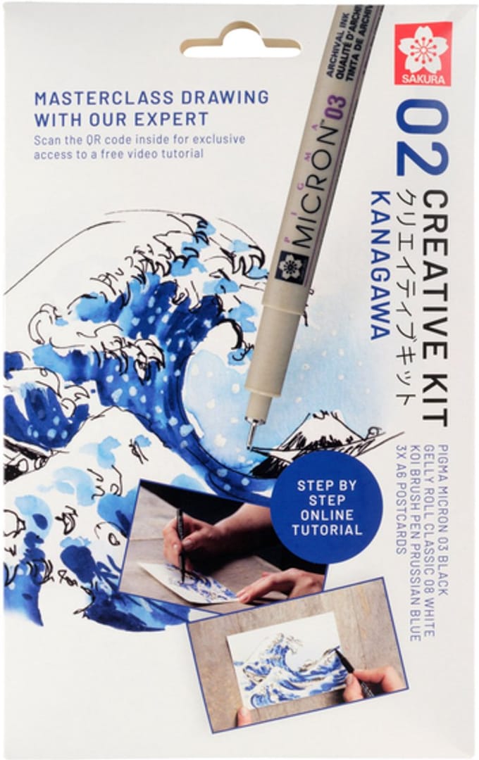 Tekenset sakura creative kit kanagawa | 12 stuks
