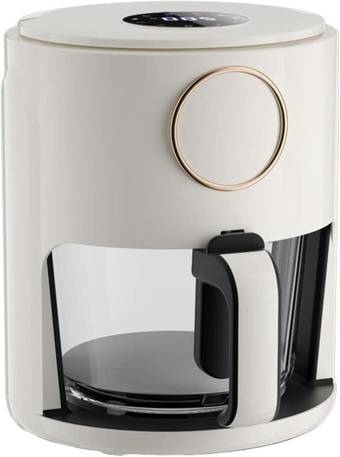Airfryer 5L, Glass Fully Automatic Intelligent Transparent Visible Multifunctional Electric Oven, 1000W/B/Touch Sn Stabilize