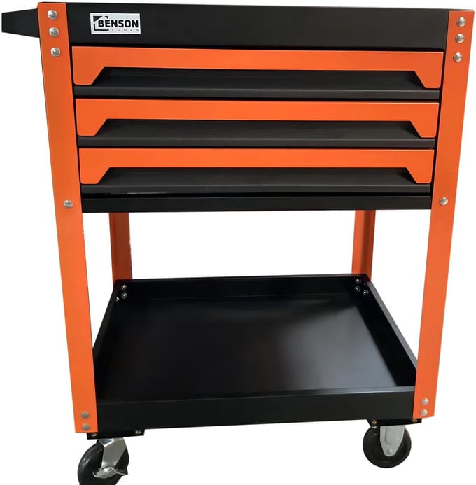 Benson Tools - Gereedschapstrolley gevuld - demonteerbaar 3 laden - 73-delige Set