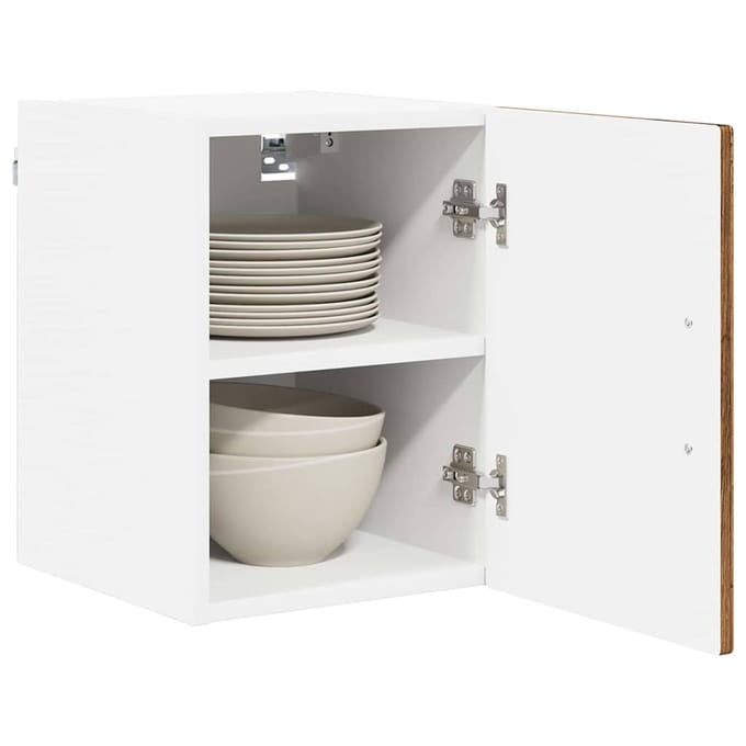 vidaXL - Wandkast - LUCCA - 2 - st - Oud - hout - 30 - x - 31 - x - 40 - cm - Bewerkt - hout