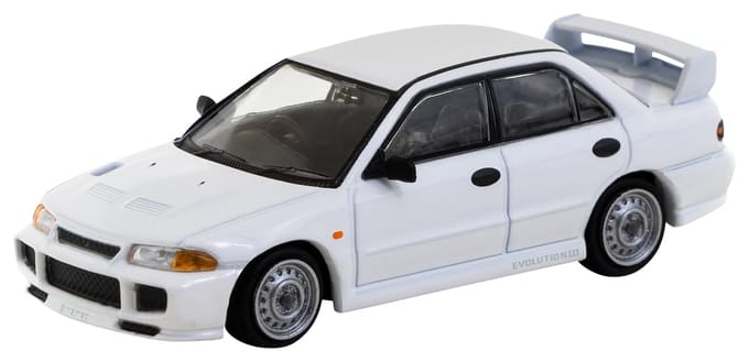 TARMACWORKS Mitsubishi Lancer RS Evolution III Wit Afgewerkt Product 1/64 T64G-050-RS black