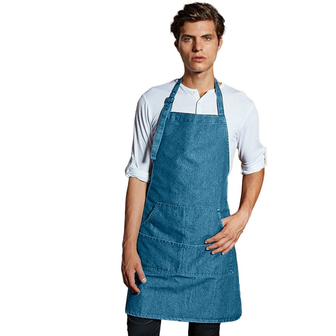 Premier Dames/Dames Kleuren Bipschort Met Zak / Werkkleding (Blauwe Denim)