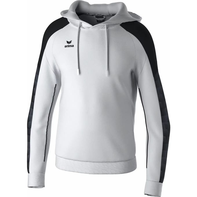 Erima Evo Star Sweatshirt Met Capuchon Kinderen - Wit / Zwart | Maat: 152