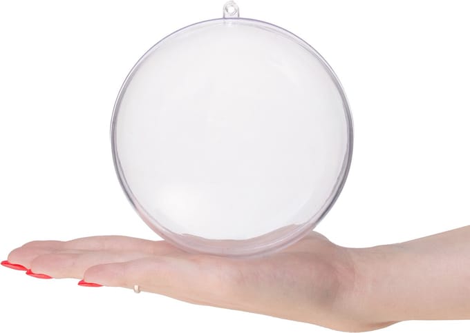 Springos Kerstbal | Kerstversiering | Onbreekbaar | Hobby/DIY Kerstbal | 1 Stuk | 11 cm | Transparant