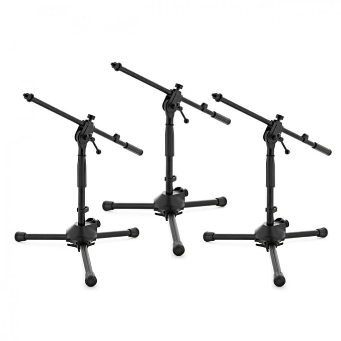 G4M Kort Microfoonstatief met Microfoonarm, 3 Stuks