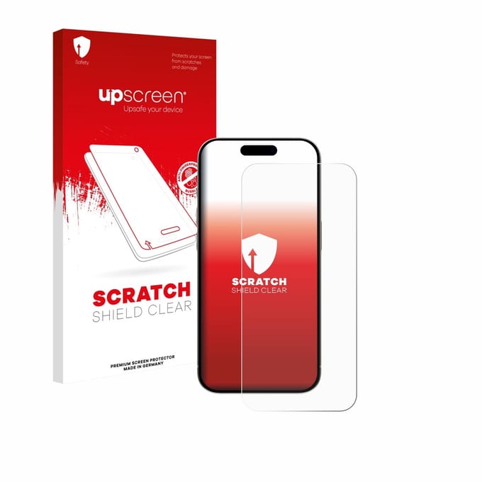 upscreen - Screenprotector voor Apple iPhone 15 / 15 Pro - Folie Beschermfolie transparant