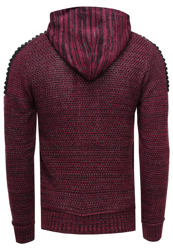 Chunky contrasterende hoodie met 1/2 rits