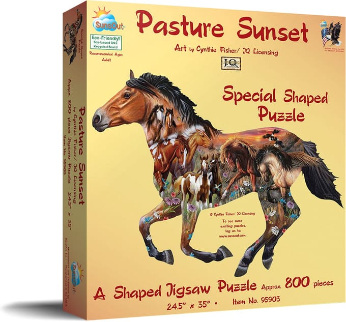 Legpuzzel - Contourpuzzel - 800 stukjes - Pasture Sunset - SunsOut
