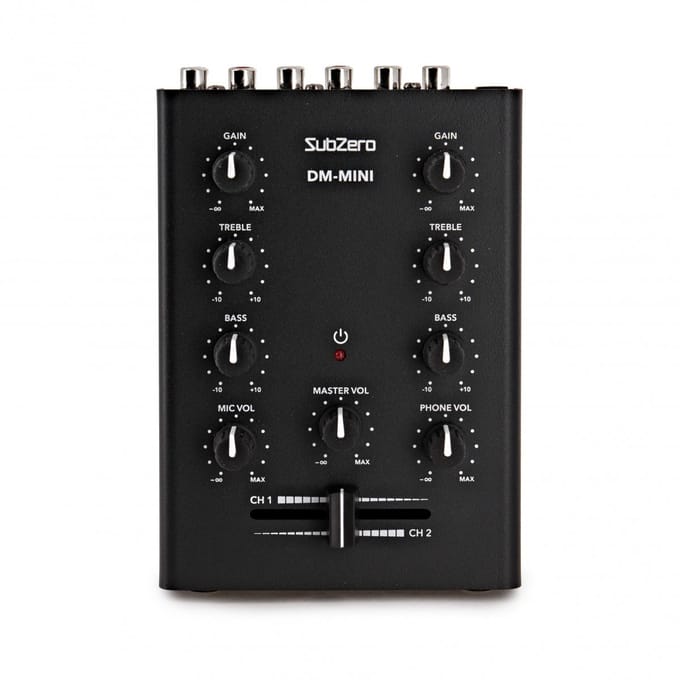 SubZero 2-Kanaals Mini DJ-mixer