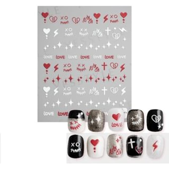 MEKO - Embossed Nail Stickers G 1 pc