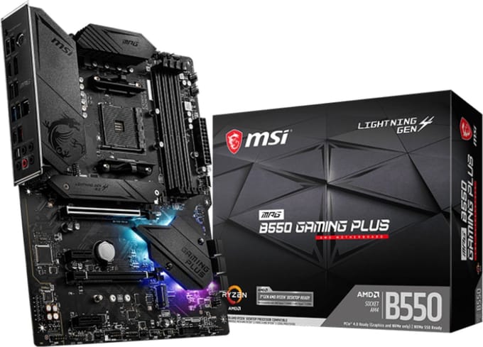MSI MPG MPG B550 Gaming Plus - Moederbord - ATX - AMD B550 - Socket AM4