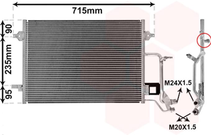 Van Wezel - LUCHTCONDENSATOR VOOR AUDI A4 B5 1994-1998 8D0260401A