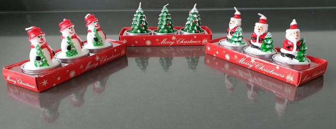 Kerst Kaars Set - 9 Stuks