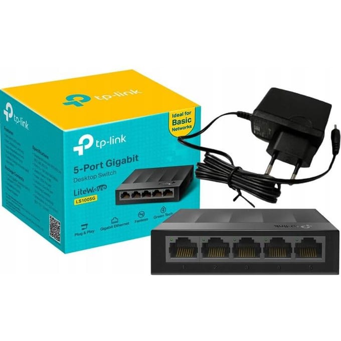 TP-Link LiteWave LS1005G 5-Port 10/100/1000 Mbps Desktop Switch
