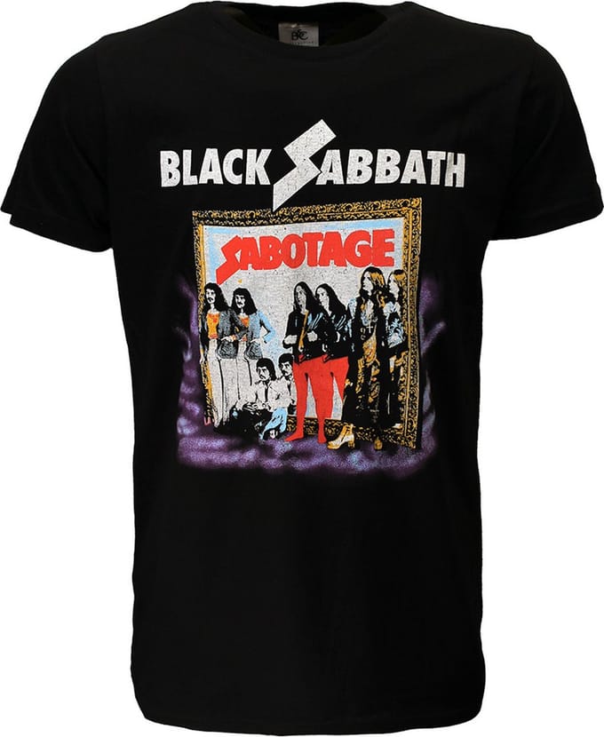 Black Sabbath Sabotage Vintage T-Shirt - Officiële Merchandise - M