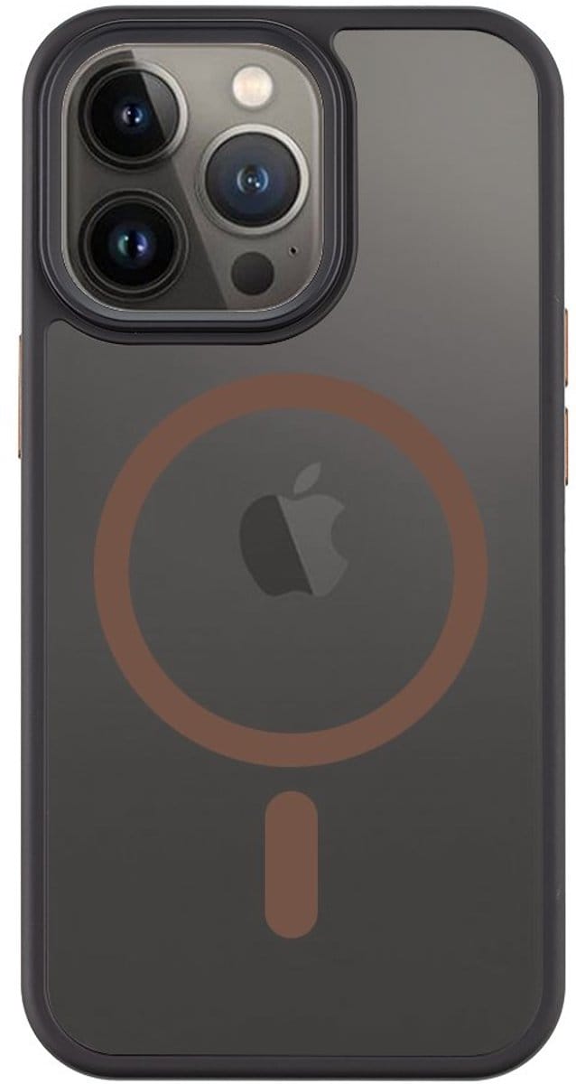 Tactical iPhone 13 Pro MagForce Hyperstealth 2.0 Cover – Hoesje met Losse Klikbare Knoppen – Black/Mocha Mousse