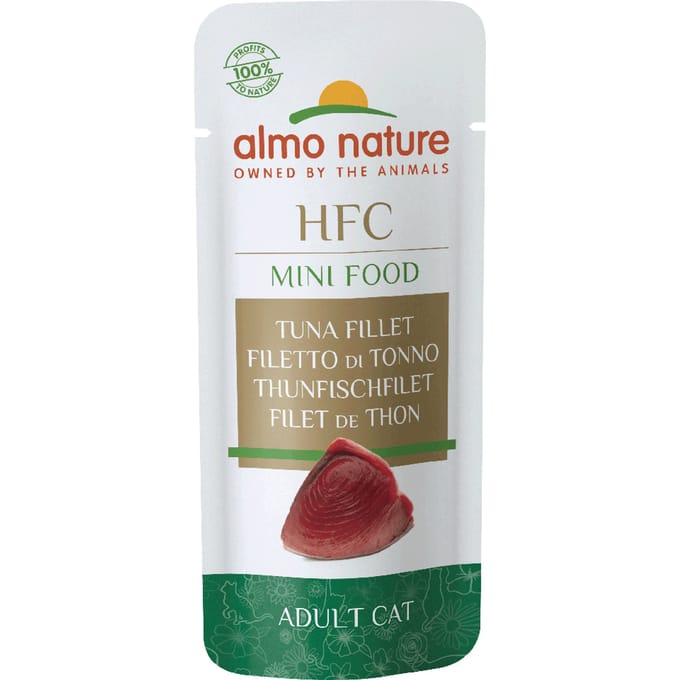 5x3g Almo Nature Green Label Mini Food Tonijnfilet Kattensnacks