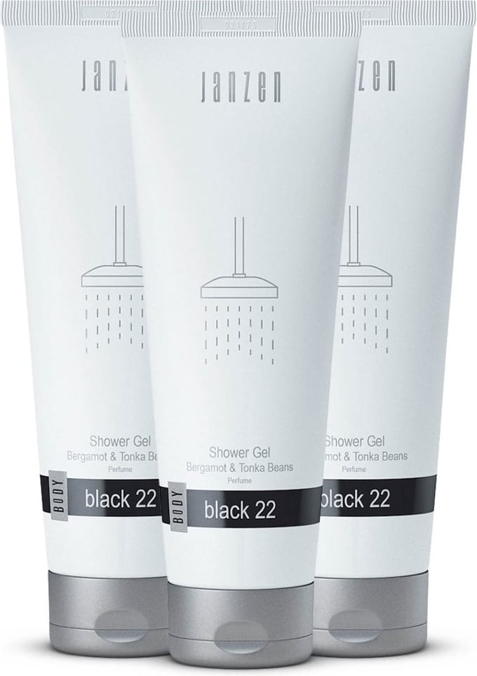 JANZEN Shower Gel Black 22 3-pack