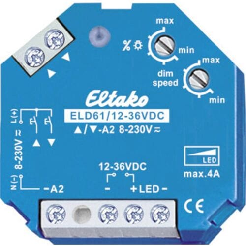 Eltako 61100865 Universele dimmer Geschikt voor lampen: LED-lamp Blauw