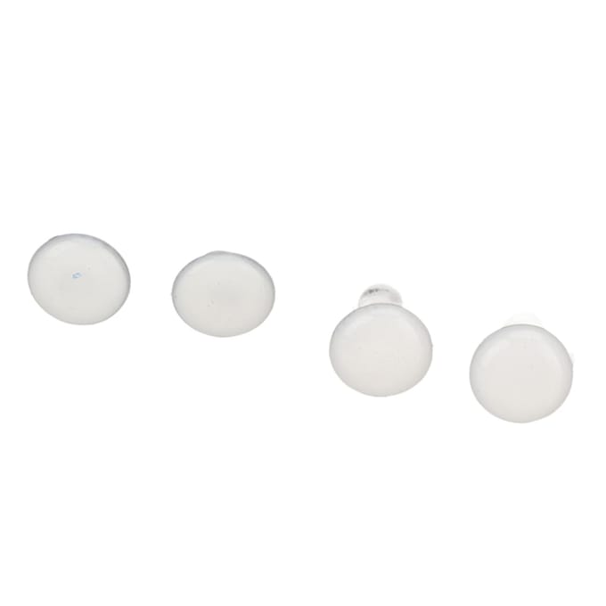 500 Sets Leren Klinknagels 6x8mm IJzer Wit Rond DIY Plateringsproces Dubbele Kap Klinknagel Leren Siernagels white