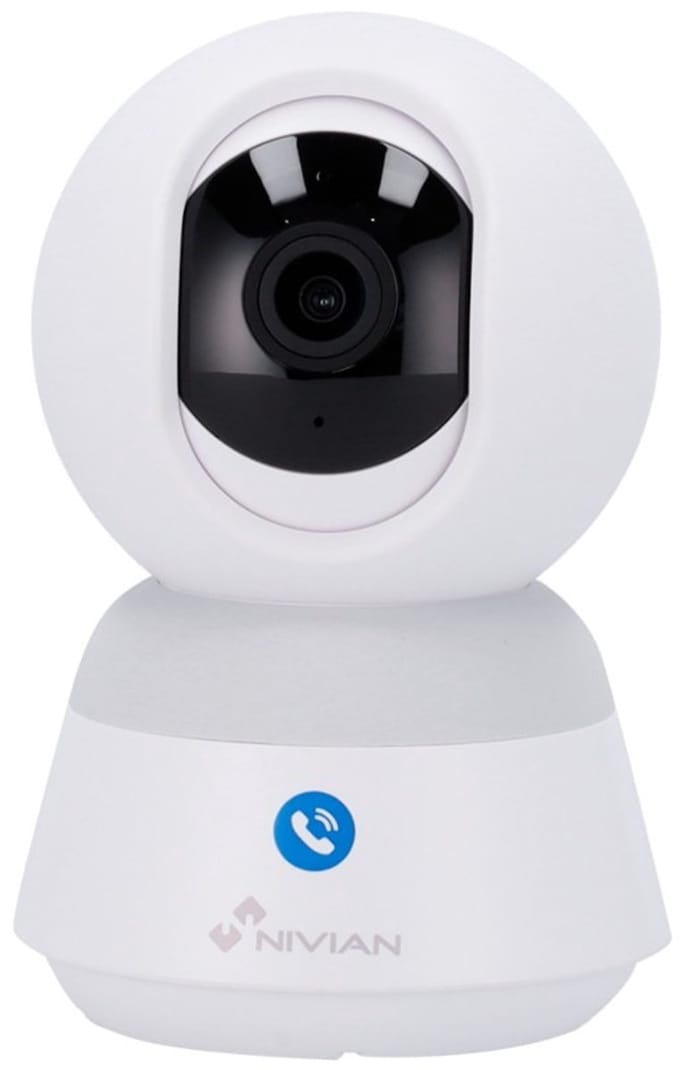 Nivian IS6-CALL - 4MP wifi Binnen beveiligingscamera met intercom belknop - Bestuurbaar - Intercom functie - Smart home compatibel