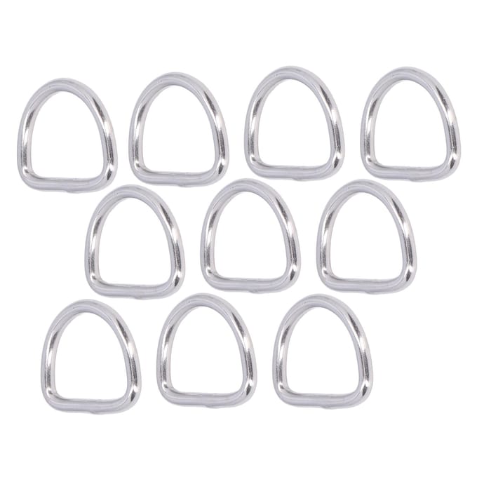 10 stuks Marine Grade D-ring RVS 316 Gelast Naadloos Bootaccessoires 4x30x22mm white
