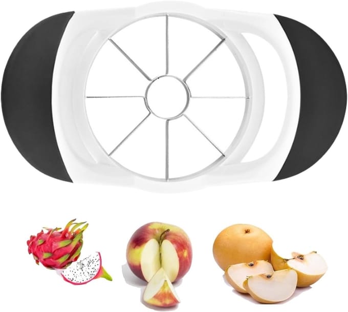 Fruit Slicer en Appel Snijder met RVS Messen, Ideaal voor het Snijden en Ontpitten van Fruit