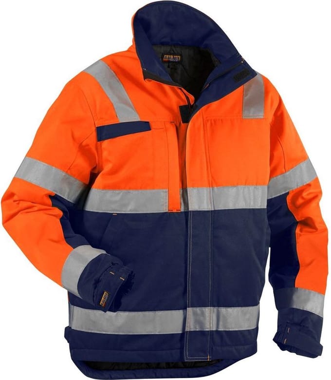 Blåkläder Winterjas High Vis Mt Xl Oranje/marineblauw Xl