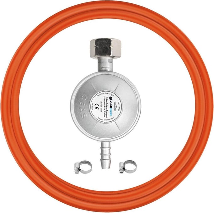 SET Cellfast 1,5 m GAS REDUCER SLANGBANDEN gasfles