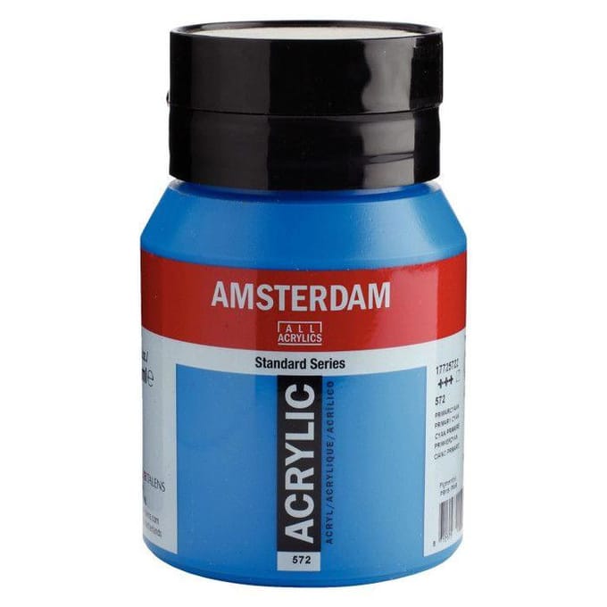 Amsterdam Standard Series Acrylverf Pot 500 ml Primaircyaan 572