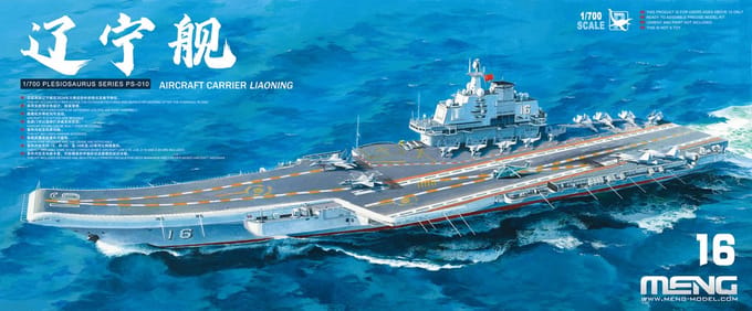 Meng Model Modelbouwpakket Schepen - MENG PS010 PLAN CV-16 Liaoning - Admiraal Kuznetsov Klasse - Vliegdekschip Plastic - 1:700 - Modelbouw