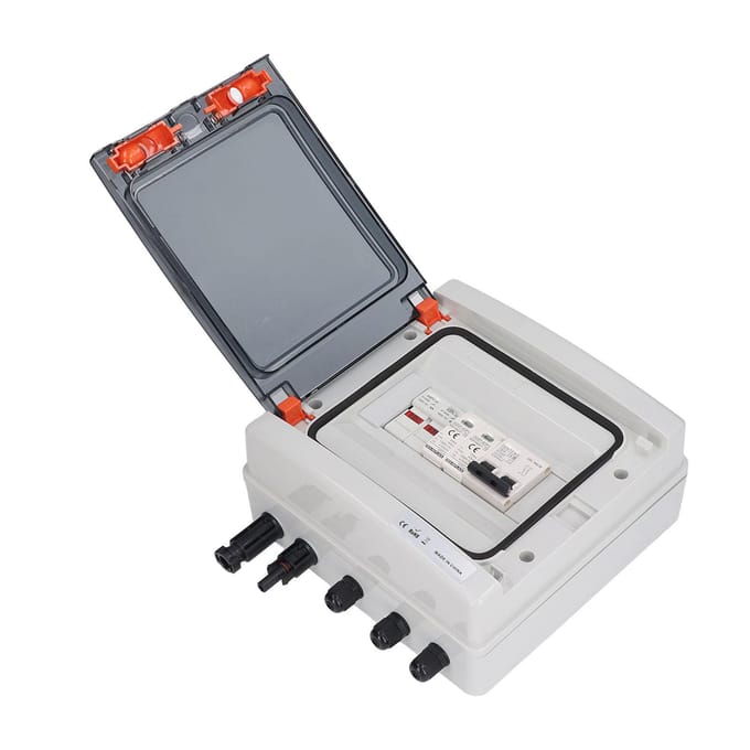 Zonnepaneel Combiner Box 2 String 15A Zekering Bliksembeveiliging IP65 Combiner Box Voorbedraad M C Kabel