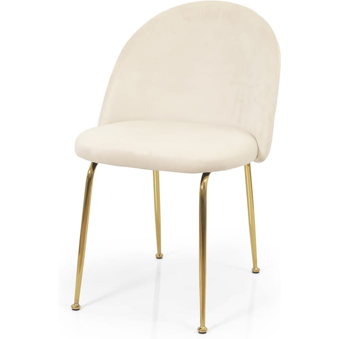 Milton & Oldbrook Velvet Eetkamerstoel Luxor Beige