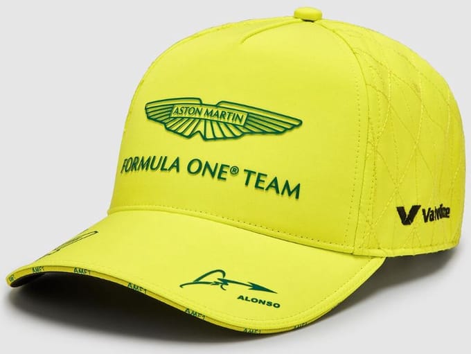 Aston Martin Alonso Cap Geel 2024 - Fernando Alonso Cap - Formule 1 -