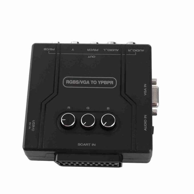 RGBS VGA SCART naar YPBPR Component Converter voor SFC voor N64 voor Wii voor MD voor Saturn