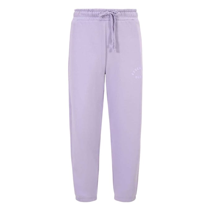 Blank Essentials Joggingbroek voor heren met gebogen logo (Violet)