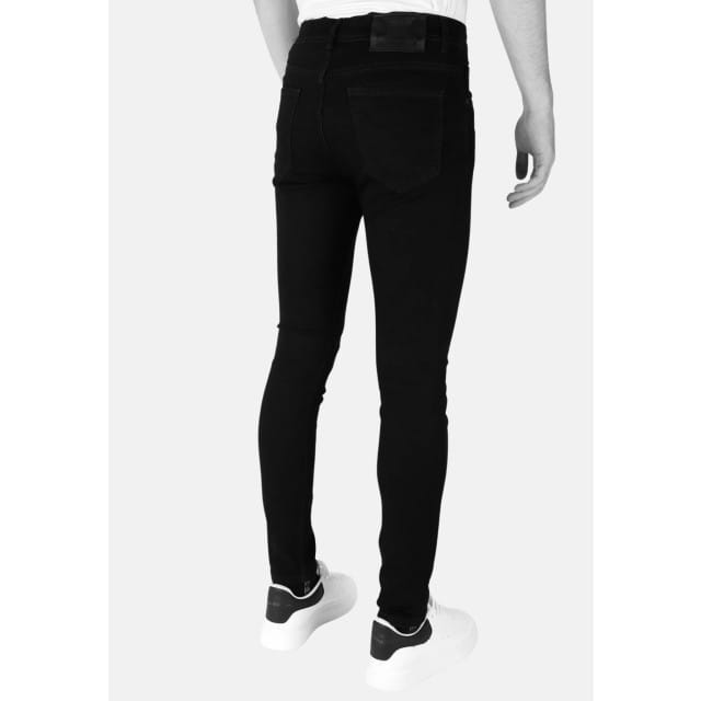 Nette Zwarte Heren Spijkerbroek met Stretch- Slim Fit -DP104