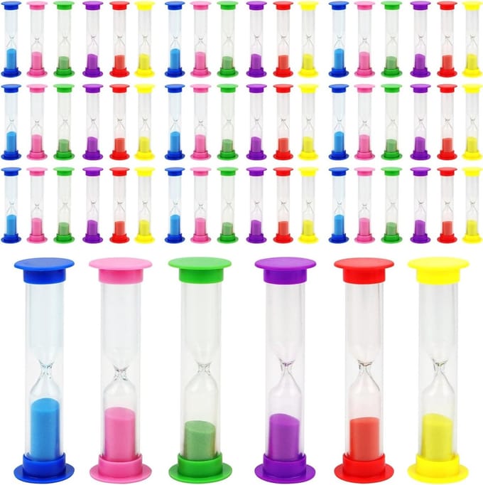 Solidchoice - Mini Sand Timer Set van 60 Stuks, 2 Minuten