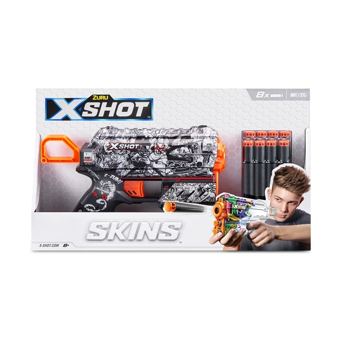 Xshot -shot Skins Flux met 8 darts - Striper Dartgeweren