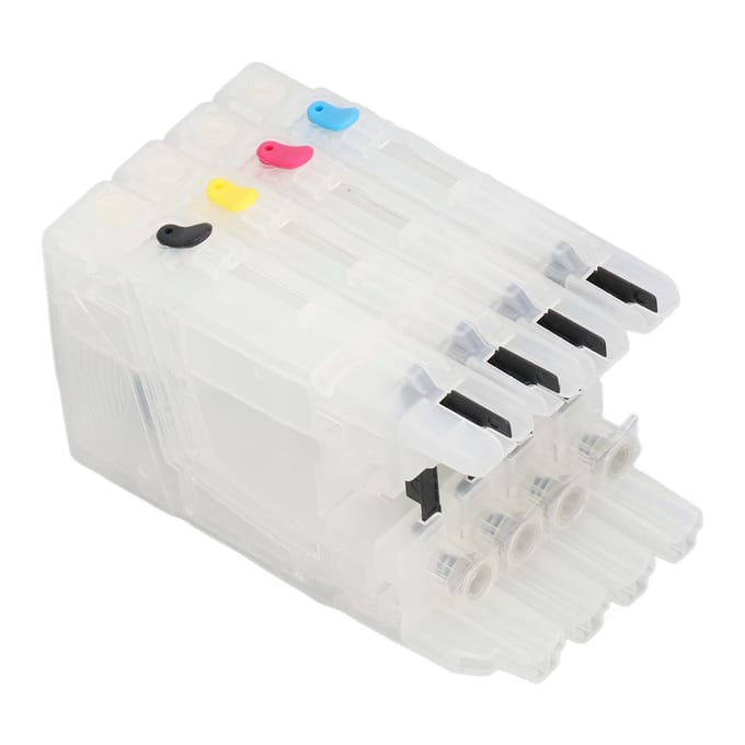 4 Stuks Inktcartridges Compatibel Navulbaar Vervanging BK C M Y 4 Kleuren voor Inkjetprinter