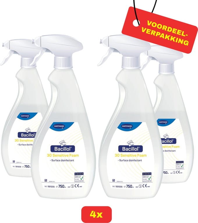 4 x Bacillol® 30 Sensitive Foam van Hartmann - 4 x 750ml - Voordeelverpakking