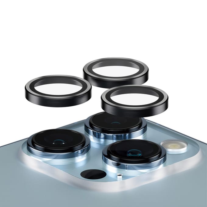 PanzerGlass Screenprotector geschikt voor Apple iPhone 13 Pro Glazen | PanzerGlass Hoops Camera Lens Protector - Case Friendly