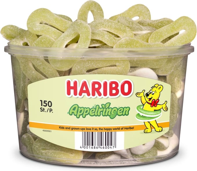 Haribo Appelringen - 150 stuks
