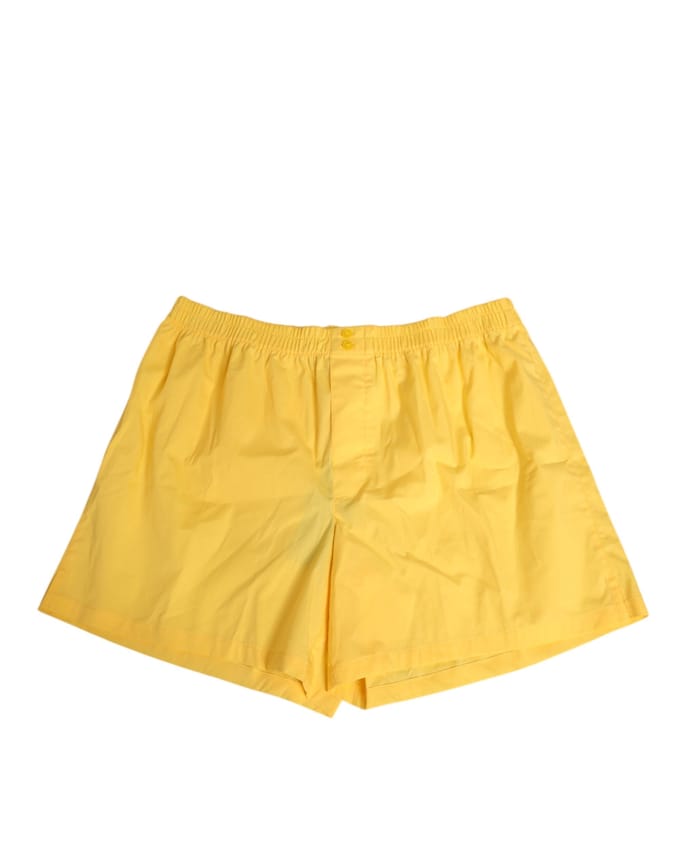 Dolce & Gabbana Gele Katoenen Kort Zwemshort met Elastische Tailleband