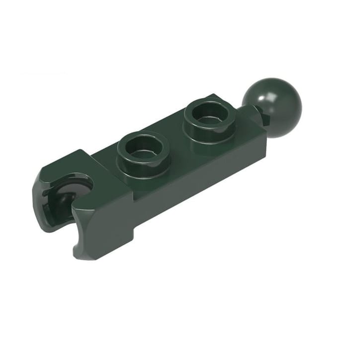 10 STUKS 14419 1x2 SideB met Trekhaak Socket Bord Bouwstenen Moc Kleur Bijlagen Compatibel met Brick DOE-HET-ZELF Componenten 10PCS donkergroene kleur