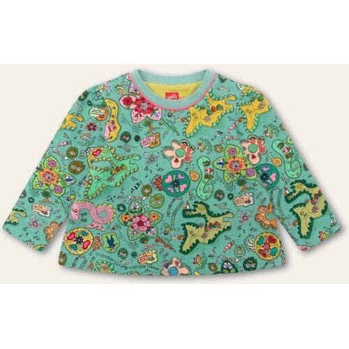 Oilily Hikky Sweater- maat86/24m Creme de Menthe