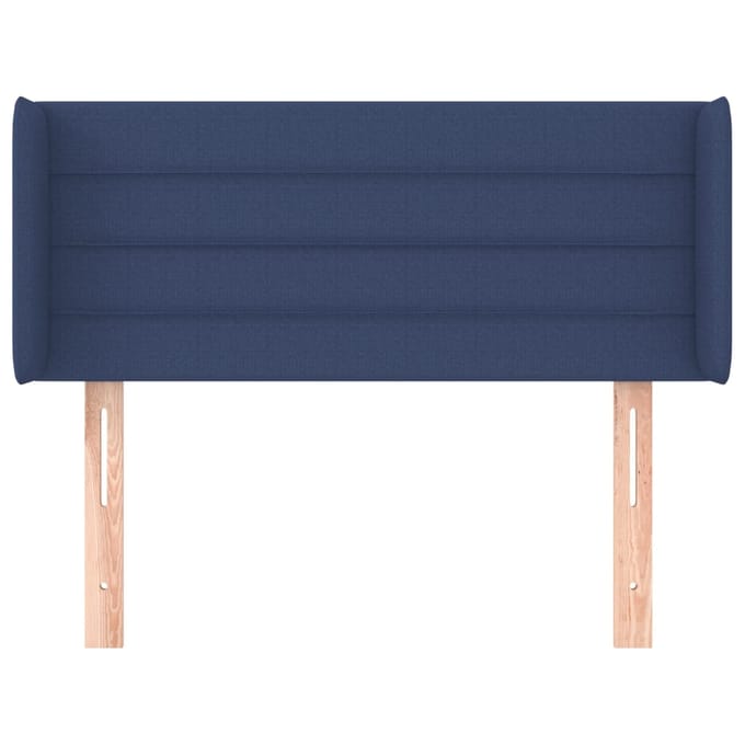 vidaXL - Hoofdbord - met - randen - 93x16x78/88 - cm - stof - blauw