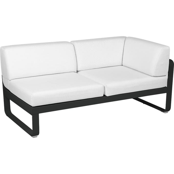 Fermob BELLEVIE hoekmodule rechts - 42 drop mat - 81 witgrijs