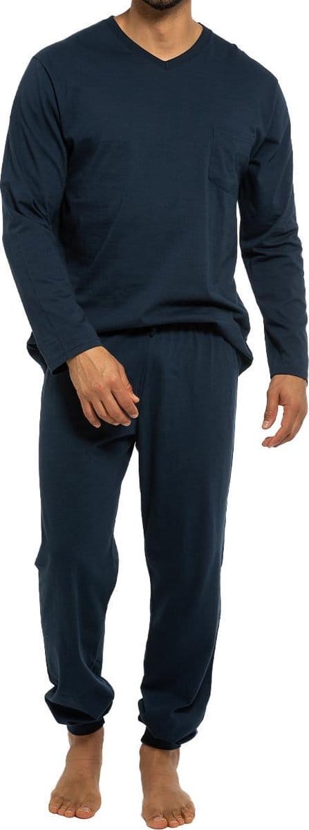 Ammann Heren pyjama lang met boord Cotton