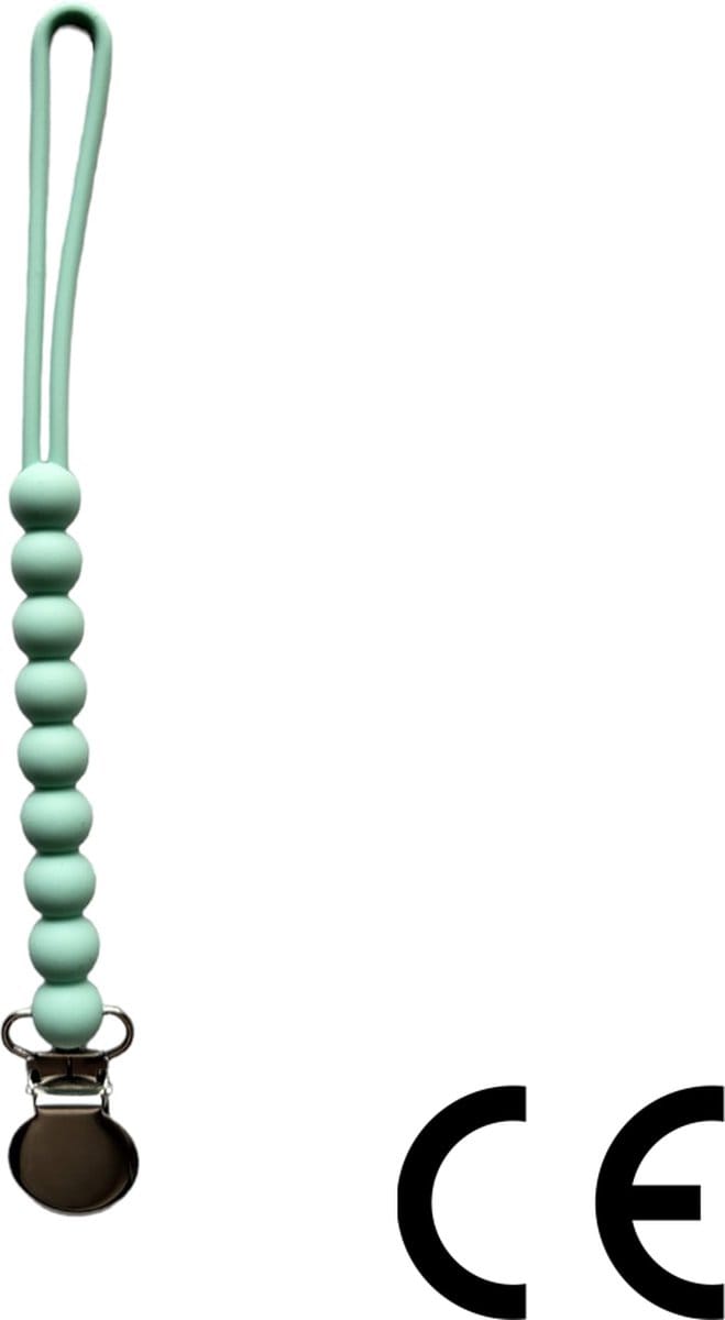 Speenkoord - spenenketting - mint - silicone bijtkralen